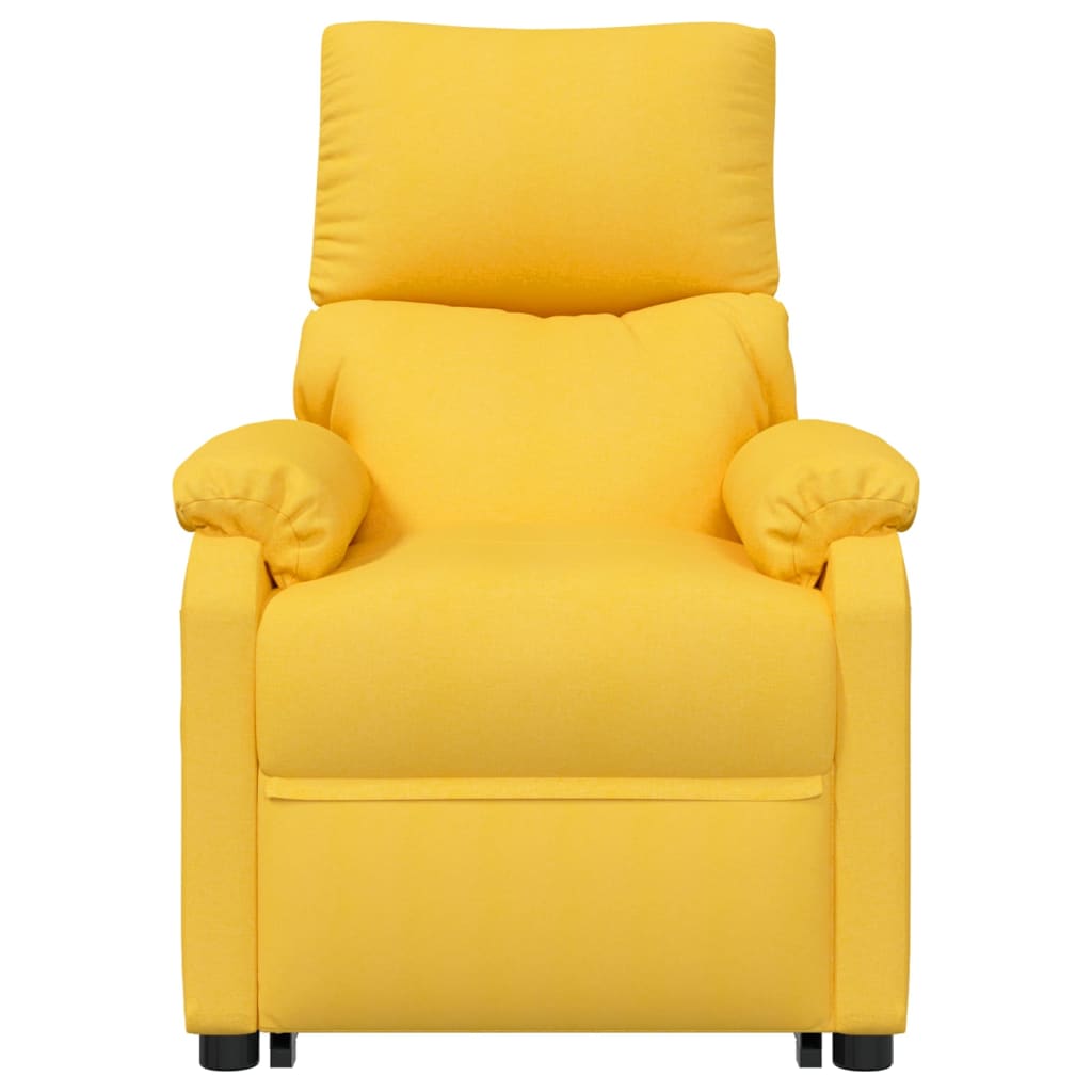 Massagesessel mit Aufstehhilfe Gelb Stoff