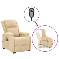 Thumbnail for Massagesessel mit Aufstehhilfe Creme Stoff