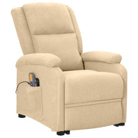 Thumbnail for Massagesessel mit Aufstehhilfe Creme Stoff