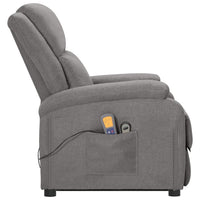 Thumbnail for Massagesessel mit Aufstehhilfe Hellgrau Stoff