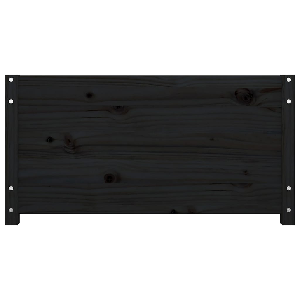 Tagesbett Schwarz 80x200 cm Massivholz Kiefer
