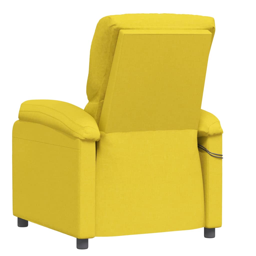Massagesessel Elektrisch Hellgelb Stoff