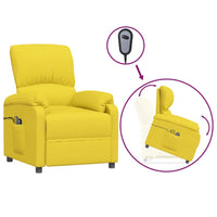 Thumbnail for Massagesessel mit Aufstehhilfe Hellgelb Stoff