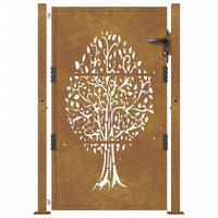 Thumbnail for Gartentor 105x155 cm Cortenstahl Baum-Design