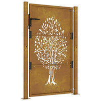 Thumbnail for Gartentor 105x155 cm Cortenstahl Baum-Design