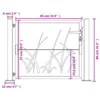 Thumbnail for Gartentor 105x80 cm Cortenstahl Gras-Design