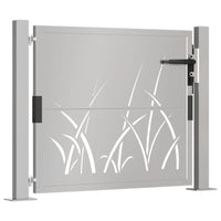 Thumbnail for Gartentor 105x105 cm Cortenstahl Gras-Design