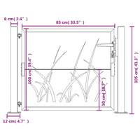 Thumbnail for Gartentor 105x105 cm Cortenstahl Gras-Design