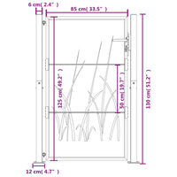 Thumbnail for Gartentor 105x130 cm Cortenstahl Gras-Design
