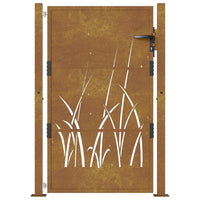 Thumbnail for Gartentor 105x155 cm Cortenstahl Gras-Design
