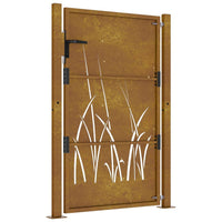 Thumbnail for Gartentor 105x155 cm Cortenstahl Gras-Design