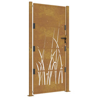 Thumbnail for Gartentor 105x180 cm Cortenstahl Gras-Design