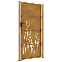 Thumbnail for Gartentor 105x180 cm Cortenstahl Gras-Design