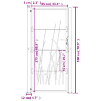 Thumbnail for Gartentor 105x180 cm Cortenstahl Gras-Design