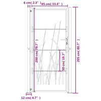 Thumbnail for Gartentor 105x205 cm Cortenstahl Gras-Design