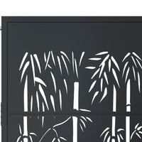 Thumbnail for Gartentor Anthrazit 105x205 cm Stahl Bambus-Design