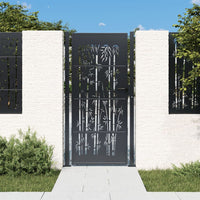 Thumbnail for Gartentor Anthrazit 105x205 cm Stahl Bambus-Design