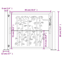Thumbnail for Gartentor 105x80 cm Cortenstahl Bambus-Design