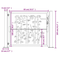 Thumbnail for Gartentor 105x105 cm Cortenstahl Bambus-Design