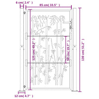 Thumbnail for Gartentor 105x130 cm Cortenstahl Bambus-Design