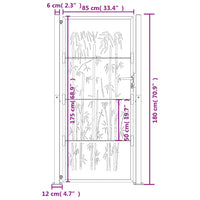 Thumbnail for Gartentor 105x180 cm Cortenstahl Bambus-Design