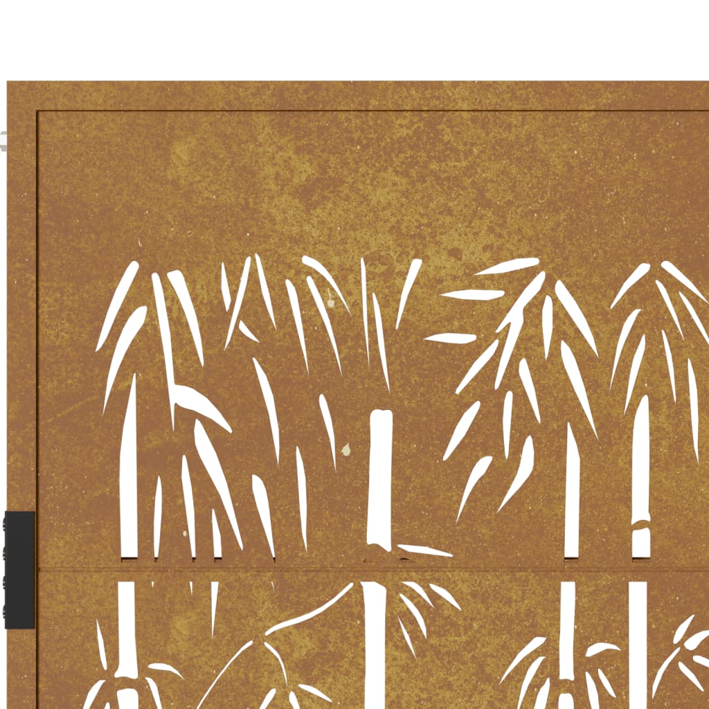 Gartentor 105x205 cm Cortenstahl Bambus-Design
