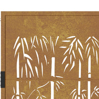 Thumbnail for Gartentor 105x205 cm Cortenstahl Bambus-Design