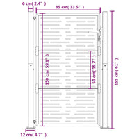 Thumbnail for Gartentor 105x155 cm Cortenstahl Quadratisches Design