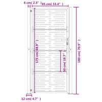 Thumbnail for Gartentor 105x180 cm Cortenstahl Quadratisches Design