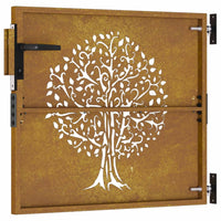 Thumbnail for Gartentor 85x100 cm Cortenstahl Baum-Design