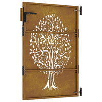 Thumbnail for Gartentor 85x150 cm Cortenstahl Baum-Design