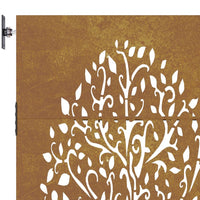 Thumbnail for Gartentor 85x150 cm Cortenstahl Baum-Design