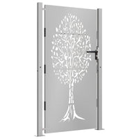 Thumbnail for Gartentor 105x205 cm Cortenstahl Baum-Design