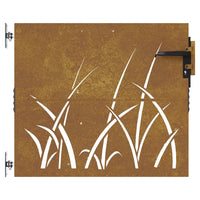 Thumbnail for Gartentor 85x100 cm Cortenstahl Gras-Design