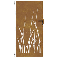 Thumbnail for Gartentor 85x175 cm Cortenstahl Gras-Design
