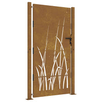 Thumbnail for Gartentor 105x180 cm Cortenstahl Gras-Design