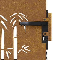 Thumbnail for Gartentor 85x125 cm Cortenstahl Bambus-Design