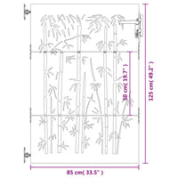 Thumbnail for Gartentor 85x125 cm Cortenstahl Bambus-Design