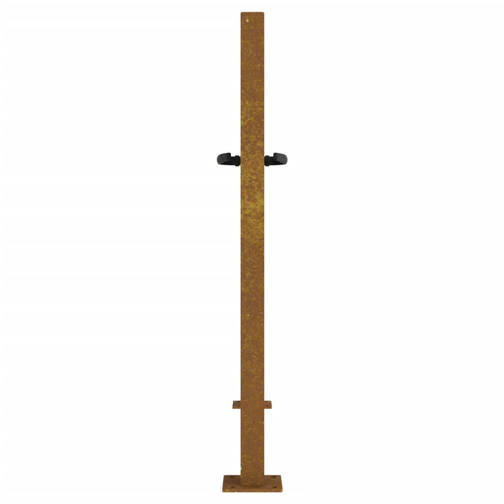 Gartentor 105x105 cm Cortenstahl Bambus-Design