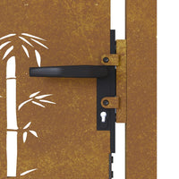 Thumbnail for Gartentor 105x105 cm Cortenstahl Bambus-Design