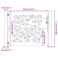Thumbnail for Gartentor 105x105 cm Cortenstahl Bambus-Design