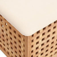 Thumbnail for Badhocker 48x47,5x52 cm Massivholz Nussbaum