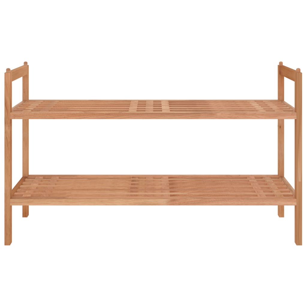 Schuhregal 69x27x41 cm Massivholz Nussbaum