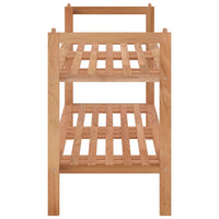 Thumbnail for Schuhregal 69x27x41 cm Massivholz Nussbaum