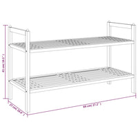 Thumbnail for Schuhregal 69x27x41 cm Massivholz Nussbaum