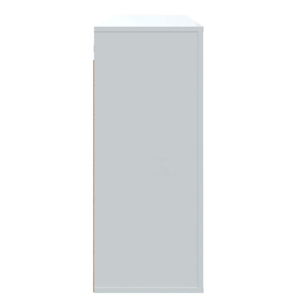 Wandschrank Hochglanz-Weiß 80x33x80 cm Holzwerkstoff