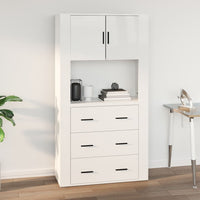 Thumbnail for Wandschrank Hochglanz-Weiß 80x33x80 cm Holzwerkstoff