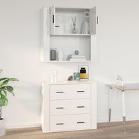 Thumbnail for Wandschrank Hochglanz-Weiß 80x33x80 cm Holzwerkstoff