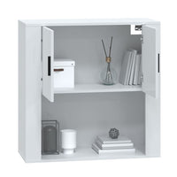 Thumbnail for Wandschrank Hochglanz-Weiß 80x33x80 cm Holzwerkstoff