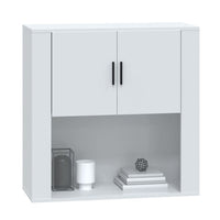 Thumbnail for Wandschrank Hochglanz-Weiß 80x33x80 cm Holzwerkstoff